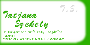 tatjana szekely business card